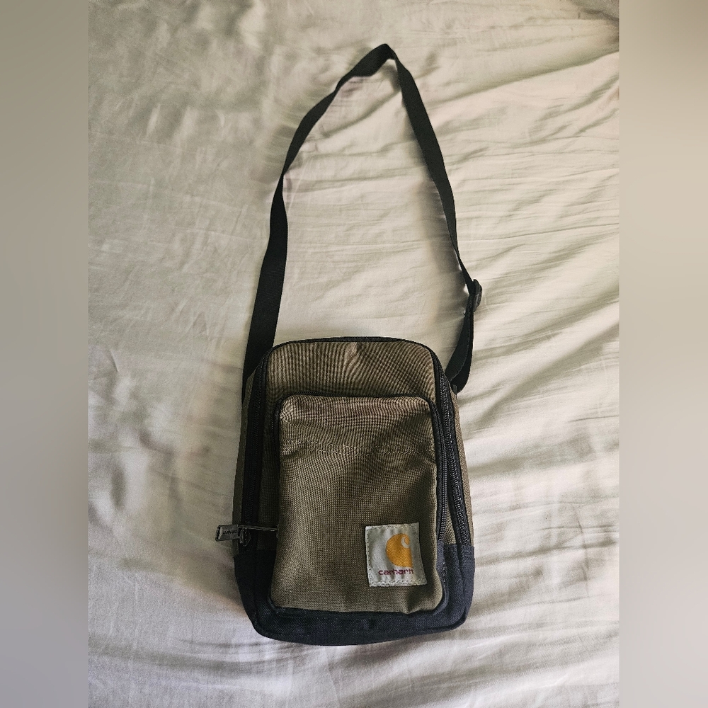 Carhartt Black and Green Crossbody Bag
